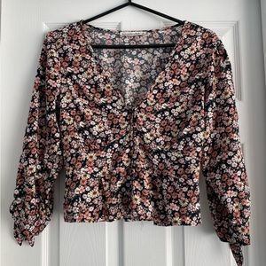 Abercrombie & Fitch Floral Peasant Blouse